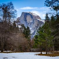 Half Dome In Winter�